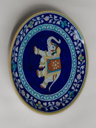 Royal Elephant Parade Handmade Decorative Ceramic Plate