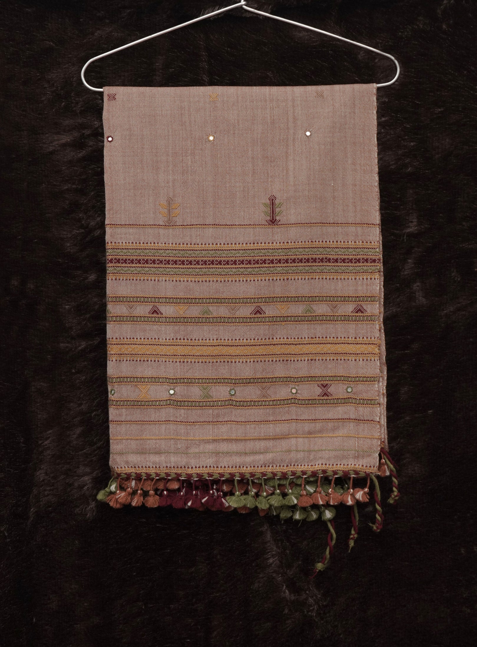 Desert Bloom | Handcrafted Wool Mirrorwork Kutch Stall