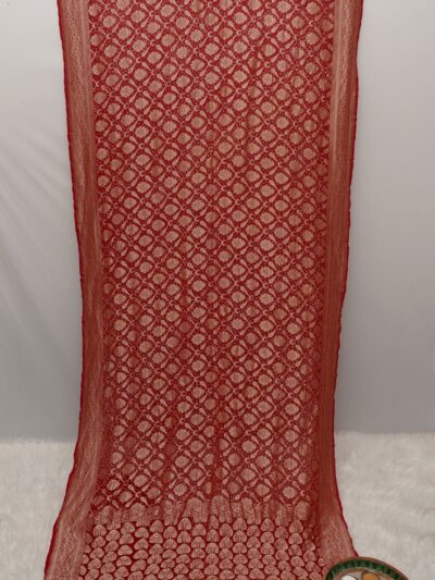 Surmayi Gulmohar Saree | Handcrafted Bandhani Saree