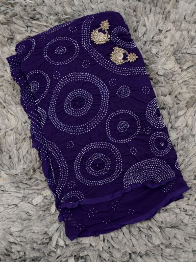 Neel Gagan Saree | Handcrafted Bandhani Saree