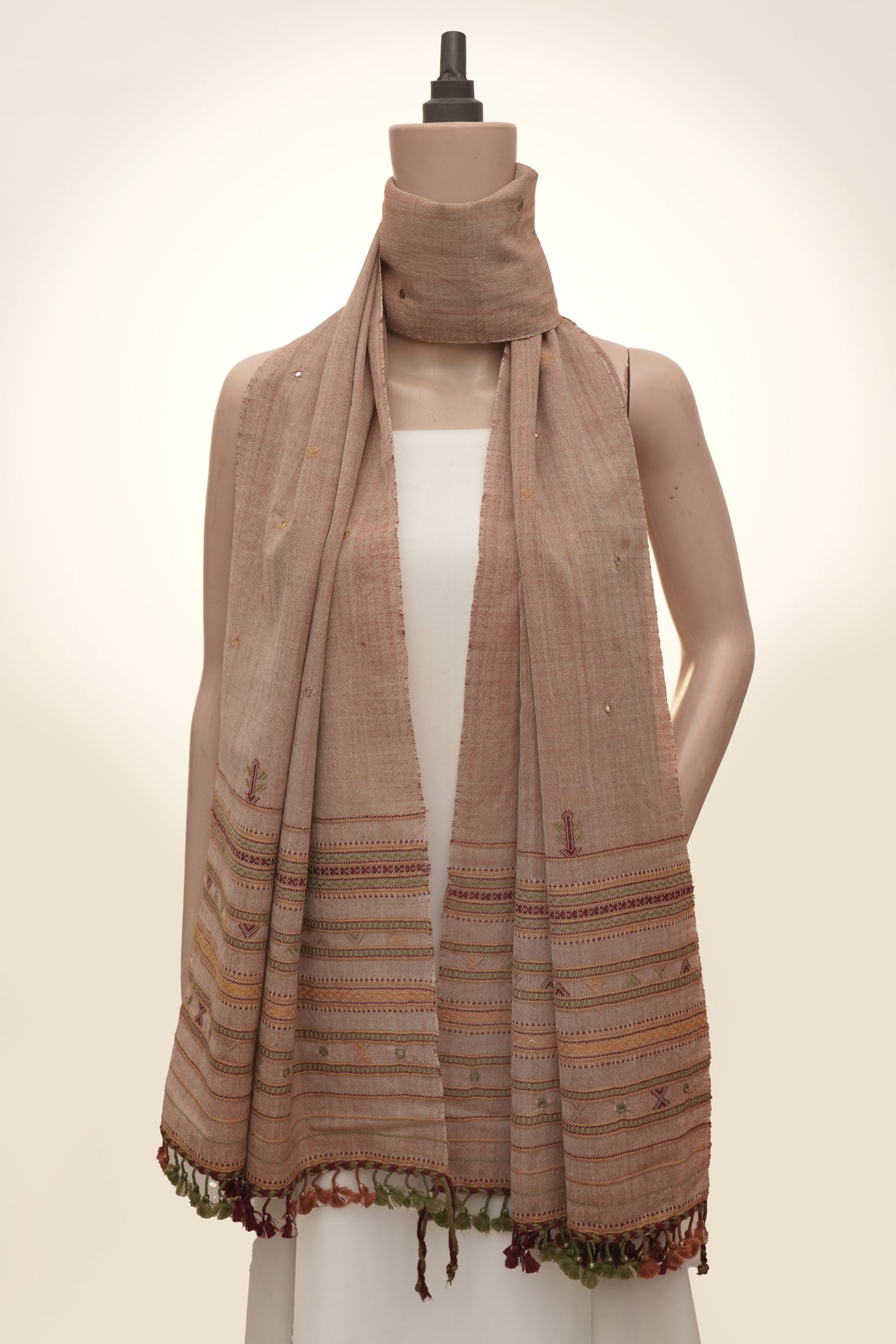 Desert Bloom | Handcrafted Wool Mirrorwork Kutch Stall