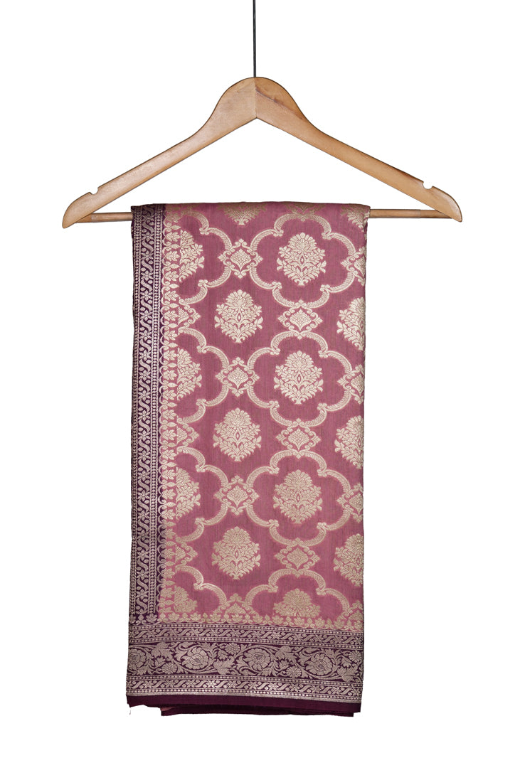 Noor-e-Gulab Saree | Handwoven Banarasi Silk Saree