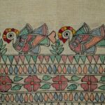 Flow of Abundance Madhubani Dupatta | Handpainted Khadi Cotton Stall
