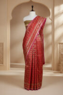 Lal Gulmohar Saree | Handwoven Banarasi Silk Saree