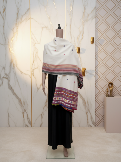 Patchwork Celebration | Wool Handwoven Kutch Shawl