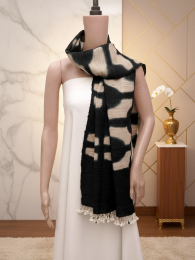 Midnight Clamp Dye | Handwoven Kutch Wool Stall