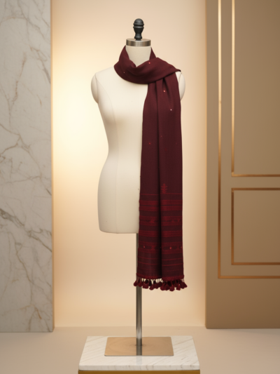 Mirage Bloom | Handwoven Kutch Wool Mirrorwork Stall