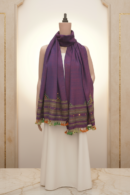 Royal Plum | Wool Mirrorwork Handwoven Kutch Stall