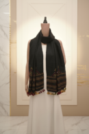 Midnight Oasis – Wool Mirrorwork Stall | Handwoven Kutch Weaving