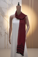 Maroon Heritage | Wool Mirrorwork Handwoven Kutch Stall