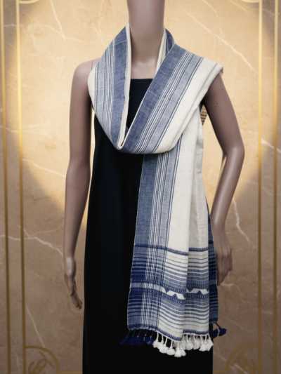 Indigo Essence | Kala Cotton Handwoven Kutch Stall