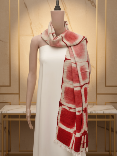 Grid of Ruby | Premium Handwoven Kutch Wool Stall