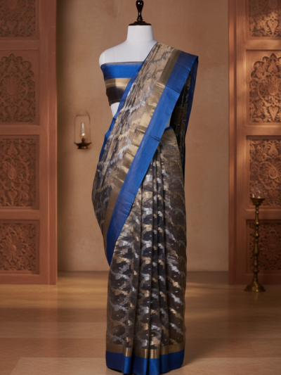 Neel Tara Saree | Handwoven Banarasi Silk Saree