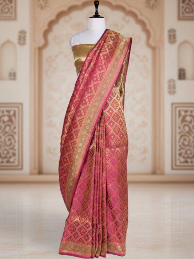 Surkhi Saawan Saree | Handwoven Banarasi Silk Saree