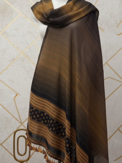 Plain Zarmar Stripe | Handloom Kutch Dupatta