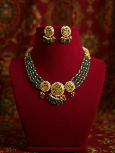 Shahi Baagh Thewa Royal Garden Ethnic Necklace