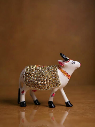 Kamadhenu Divine Decor | Handcrafted Sacred Cow Idol for Home & Puja