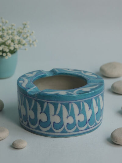 Twilight Bloom Handpainted Decorative Ashtray