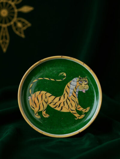 Tiger Spirit Handmade Decorative Ceramic Plate